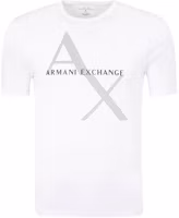 Armani Exchange SS22 White Logo Print Crewneck Casual Short-Sleeve T-Shirt 8NZT76Z8H4Z-1100