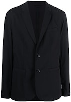 ARMANI EXCHANGE SS23 Solid Black Single-Breasted Long Sleeve Blazer 8NZG49-ZNYZZ-1200 ARMANI EXCHANGE SS23 Solid Black Single-Breasted Long Sleeve Blazer 8NZG49-ZNYZZ-1200