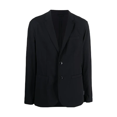 ARMANI EXCHANGE SS23 Solid Black Single-Breasted Long Sleeve Blazer 8NZG49-ZNYZZ-1200