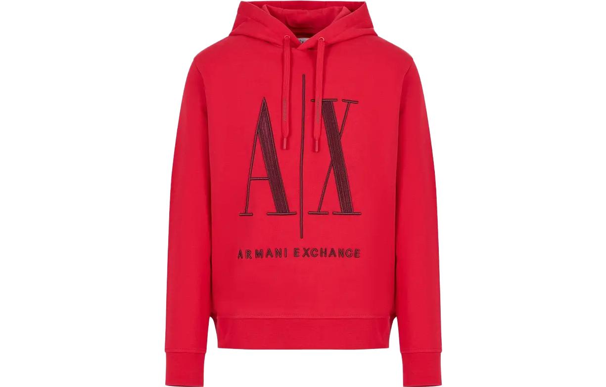 Armani Exchange SS23 Embroidered Logo Cotton Hoodie Men’s Long Sleeve 8NZMPC-ZJ1ZZ-44AE