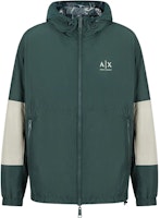 ARMANI EXCHANGE SS23 Logo Colorblock Zip Hoodie Jacket Men’s Dark Green. 3RZB18-ZNNSZ-4885 ARMANI EXCHANGE SS23 Logo Colorblock Zip Hoodie Jacket Men’s Dark Green. 3RZB18-ZNNSZ-4885
