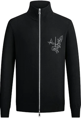 Armani Exchange SS23 Logo Jacquard Knit Zip Jacket Black 3RZE1C-ZMX8Z-1200 Buy Armani Exchange SS23 Logo Jacquard Knit Zip Jacket Black 3RZE1C-ZMX8Z-1200