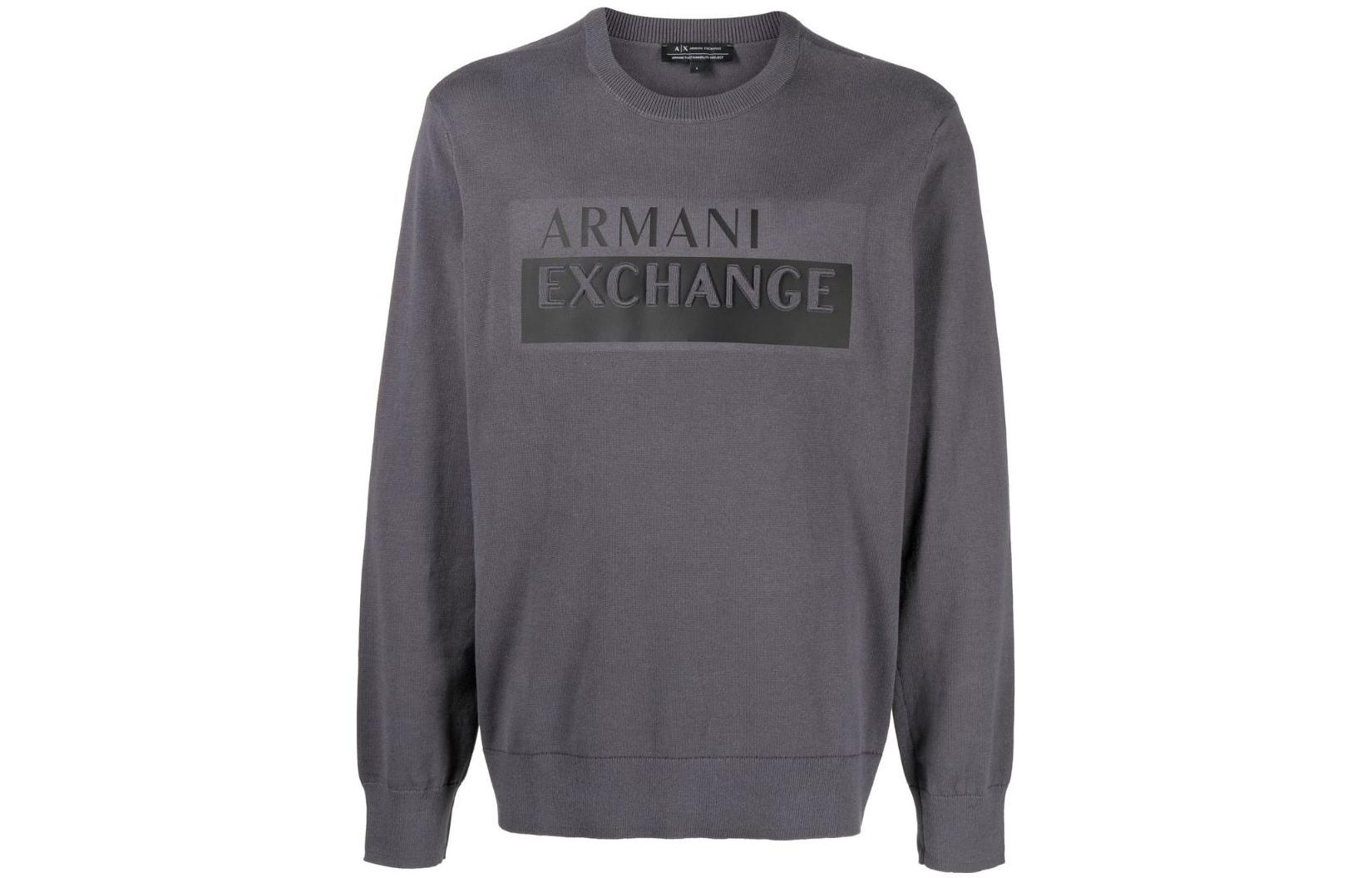 Armani Exchange SS23 Logo Print Crewneck Pullover Sweatshirt 6LZM2D-ZMX8Z-1978