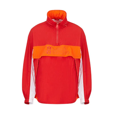 Armani Exchange SS23 Red Half-Zip Pullover Long Sleeve Sweatshirt Men 3RZB47-ZN1CZ-104AB
