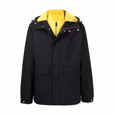 Armani Exchange SS23 Solid Double-Layer Hooded Jacket Black 3LZK21-ZNB7Z-18257