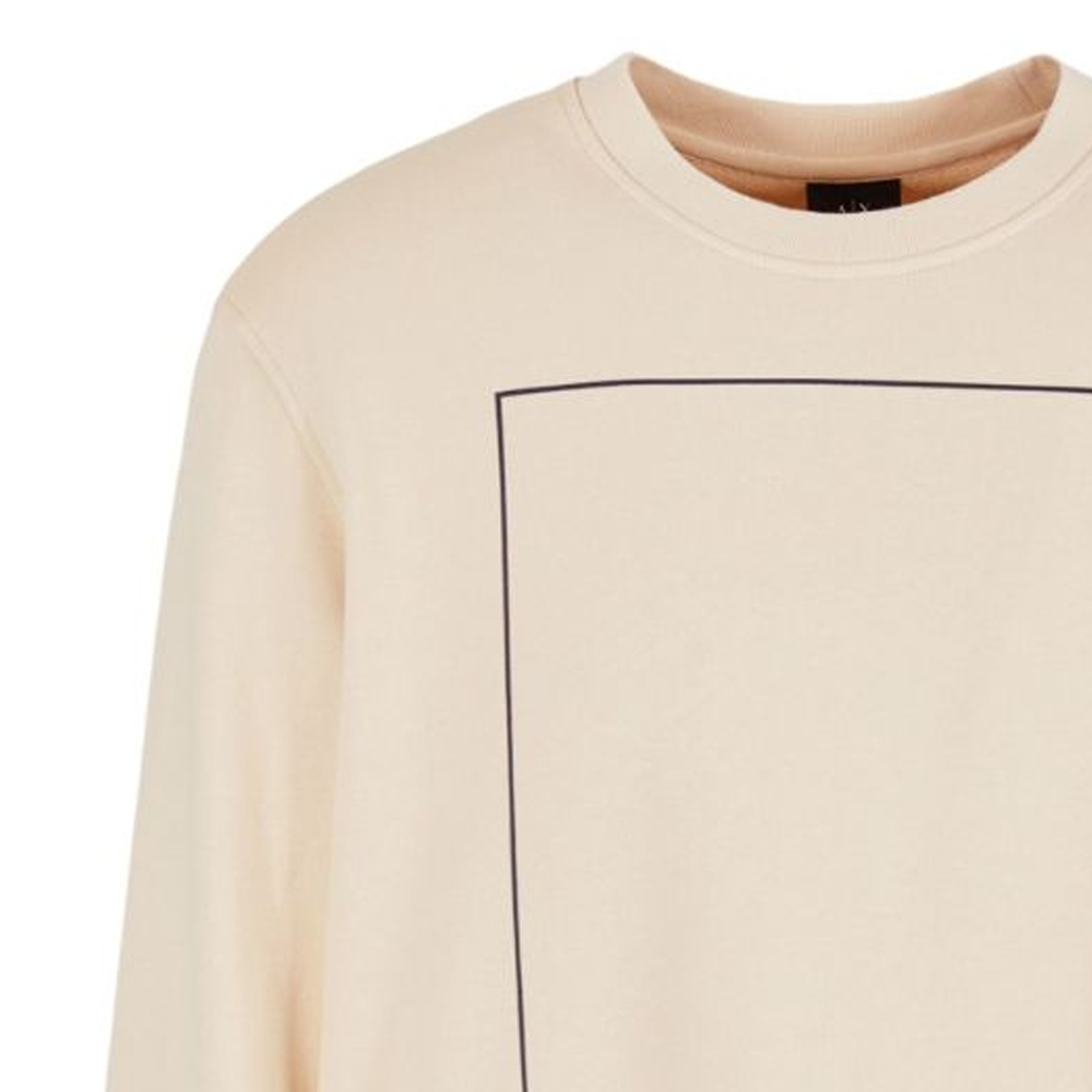 Details for ARMANI EXCHANGE SS24 米色方框印花圓領套頭衫衛衣 3DZMHH-ZJGGZ-1792