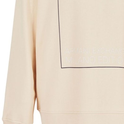 ARMANI EXCHANGE SS24 米色方框印花圓領套頭衫衛衣 3DZMHH-ZJGGZ-1792 Sizing ARMANI EXCHANGE SS24 米色方框印花圓領套頭衫衛衣 3DZMHH-ZJGGZ-1792