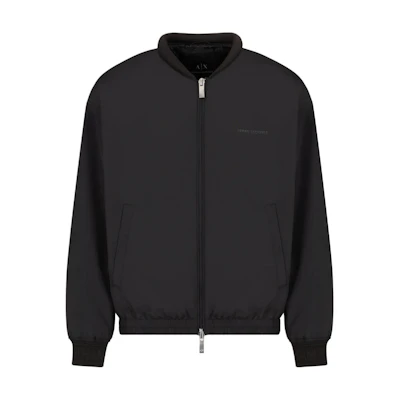 ARMANI EXCHANGE SS24 Black Casual Jacket with Logo Letter Design. 6DZBL8-ZN5KZ-1200
