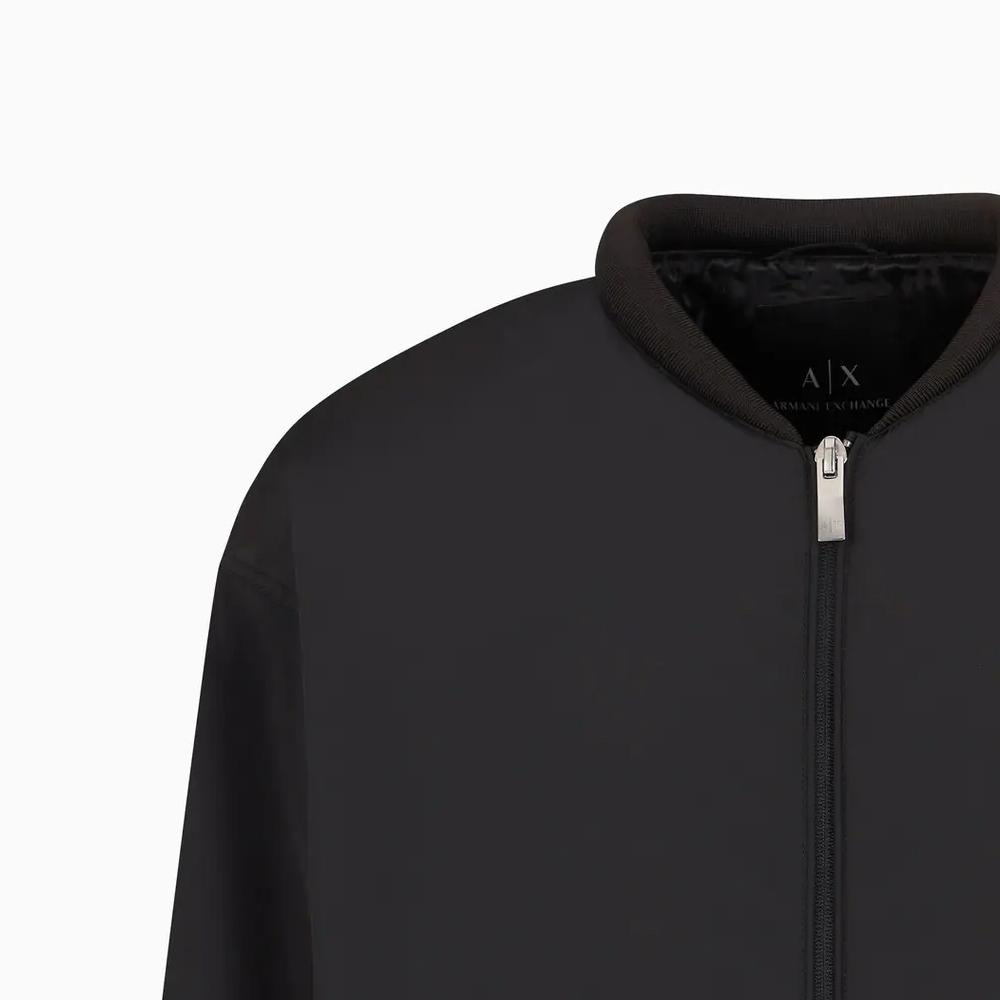 Lookbook ARMANI EXCHANGE SS24  Black Casual Jacket with Logo Letter Design. 6DZBL8-ZN5KZ-1200