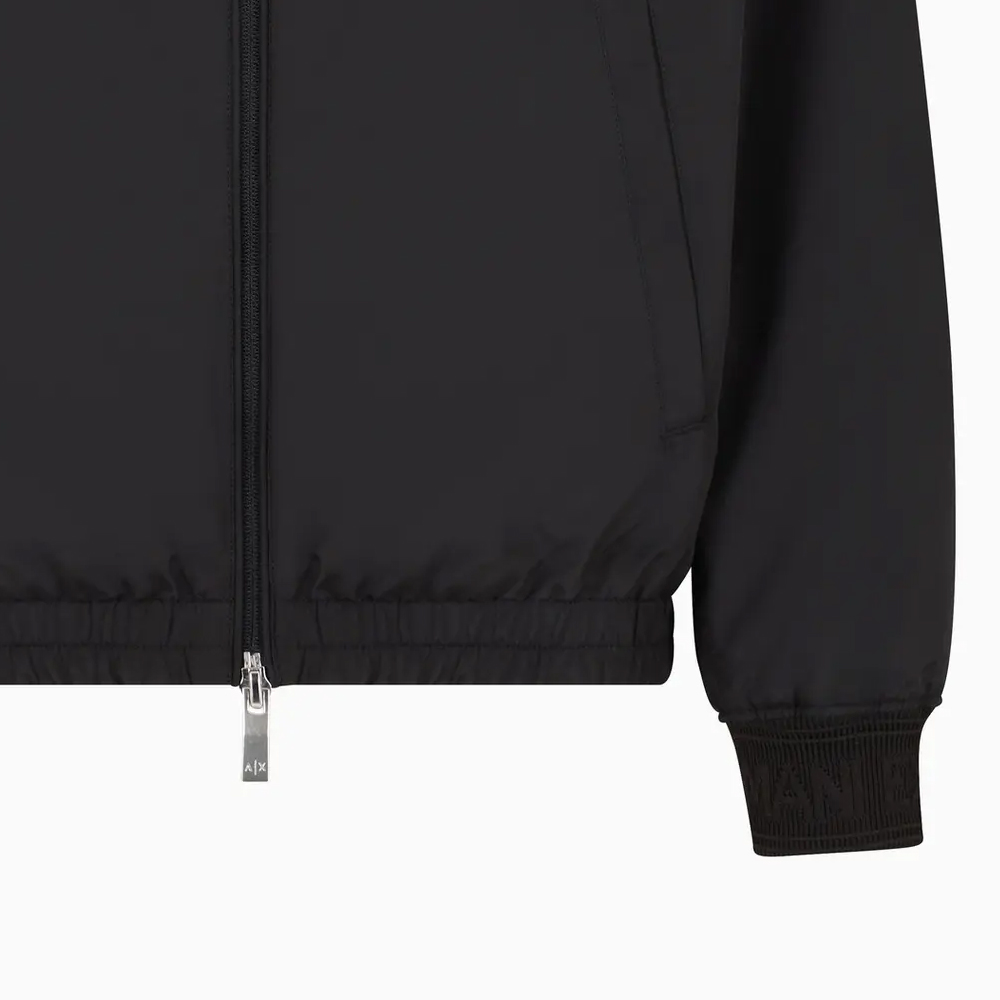 Purchase ARMANI EXCHANGE SS24  Black Casual Jacket with Logo Letter Design. 6DZBL8-ZN5KZ-1200