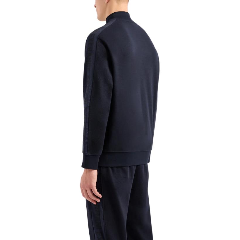 Shop ARMANI EXCHANGE SS24 Jaket Logo Tape Stand Collar Zip-Up. 3DZMLQ-ZJLGZ-1583