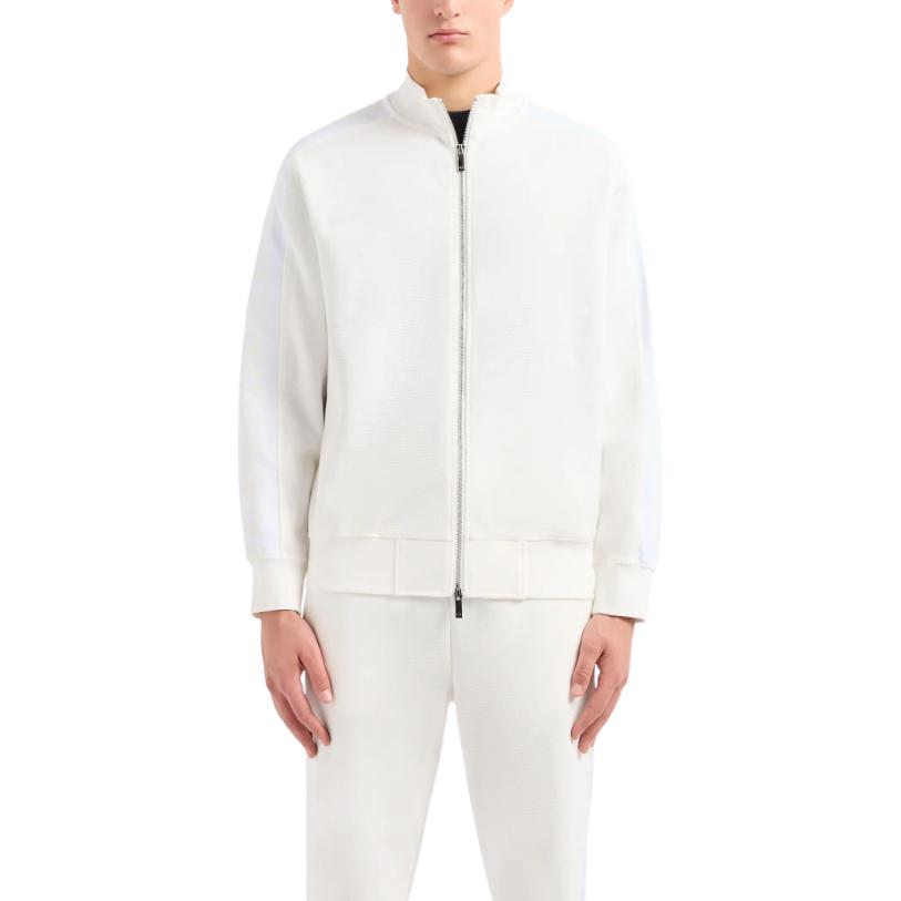 Sizing ARMANI EXCHANGE SS24 Jaket Logo Tape Stand Collar Zip-Up. 3DZMLQ-ZJLGZ-1583