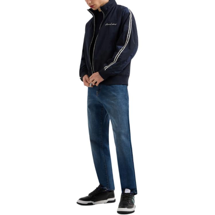 ARMANI EXCHANGE SS24  Navy Blue Logo Embroidered Hoodie Cotton Jacket. 8NZB99-ZNXXZ-1510 圖 5