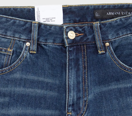 阿玛尼交换SS24修身水洗拉链口袋牛仔裤 丹宁蓝 3DZJ13-Z1XCZ-1500 Purchase 阿玛尼交换SS24修身水洗拉链口袋牛仔裤 丹宁蓝 3DZJ13-Z1XCZ-1500