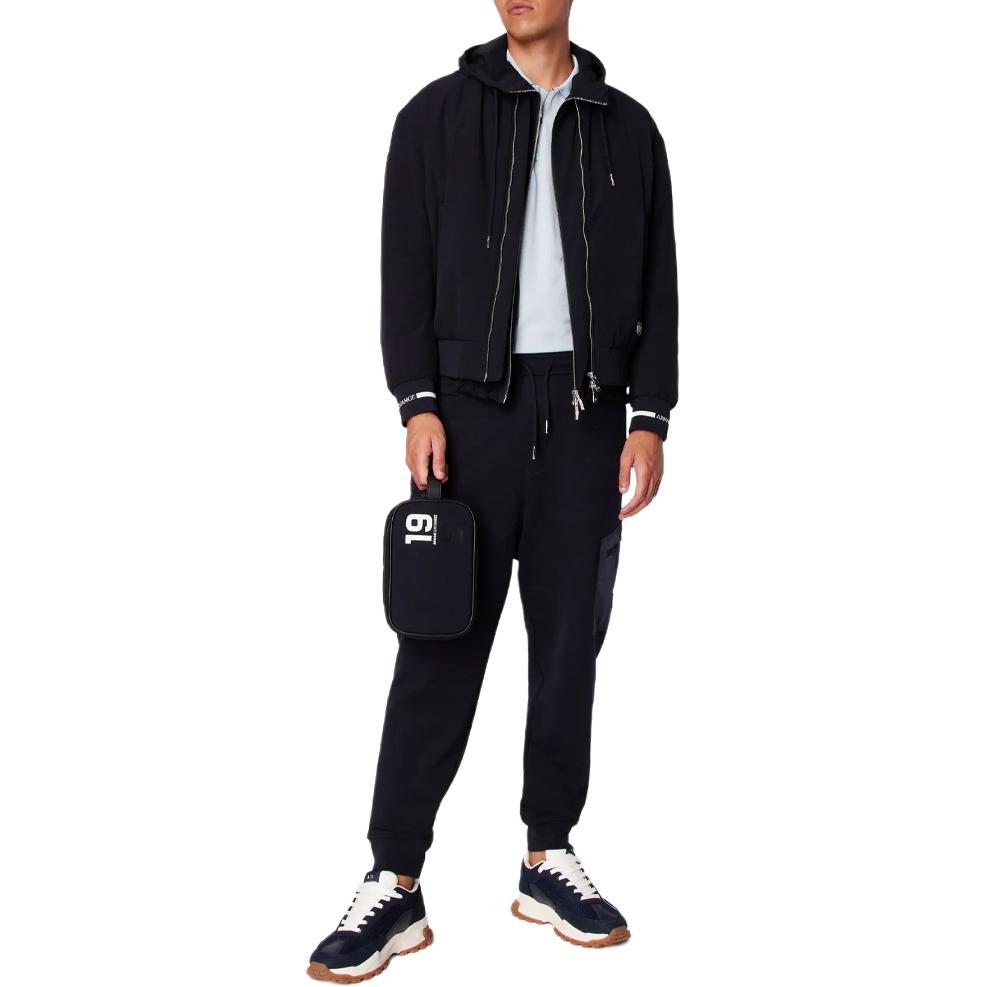 Lookbook ARMANI EXCHANGE SS24 男裝錐形標誌拼布刺繡休閒長褲 3DZPLK-ZJ4XZ-1888