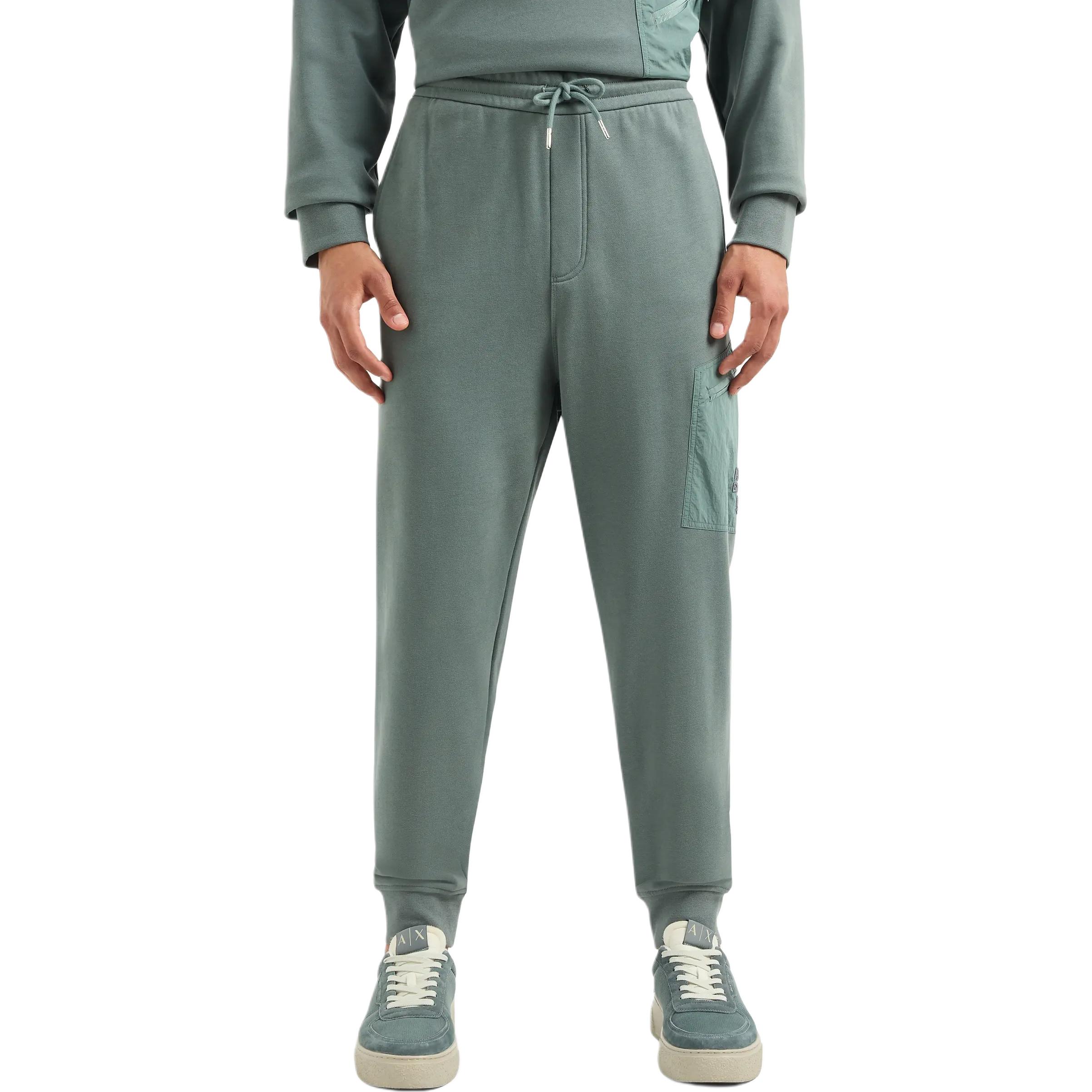 Sizing ARMANI EXCHANGE SS24 男裝錐形標誌拼布刺繡休閒長褲 3DZPLK-ZJ4XZ-1888