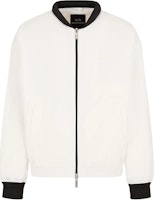 ARMANI EXCHANGE SS24 White Logo Print Bomber Short Casual Jacket 6DZBL8-ZN5KZ-1116 ARMANI EXCHANGE SS24 White Logo Print Bomber Short Casual Jacket 6DZBL8-ZN5KZ-1116