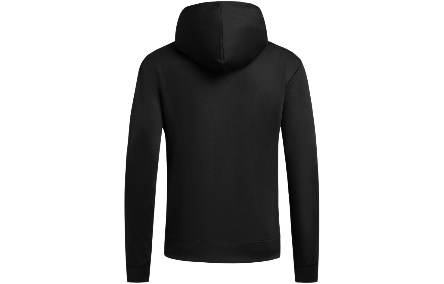 Lookbook Armani Exchange SS24 黑色字母印花抽繩寬鬆版連帽衫 3DZMSB-Z9N1Z-1200