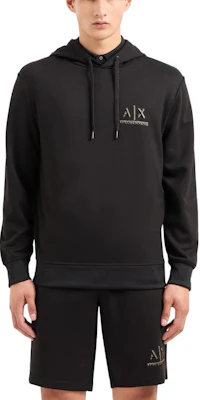 Armani Exchange SS24 黑色字母印花抽繩寬鬆版連帽衫 3DZMSB-Z9N1Z-1200 Purchase Armani Exchange SS24 黑色字母印花抽繩寬鬆版連帽衫 3DZMSB-Z9N1Z-1200