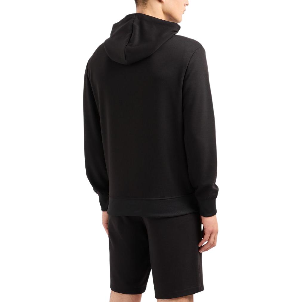 Details for Armani Exchange SS24 黑色字母印花抽繩寬鬆版連帽衫 3DZMSB-Z9N1Z-1200