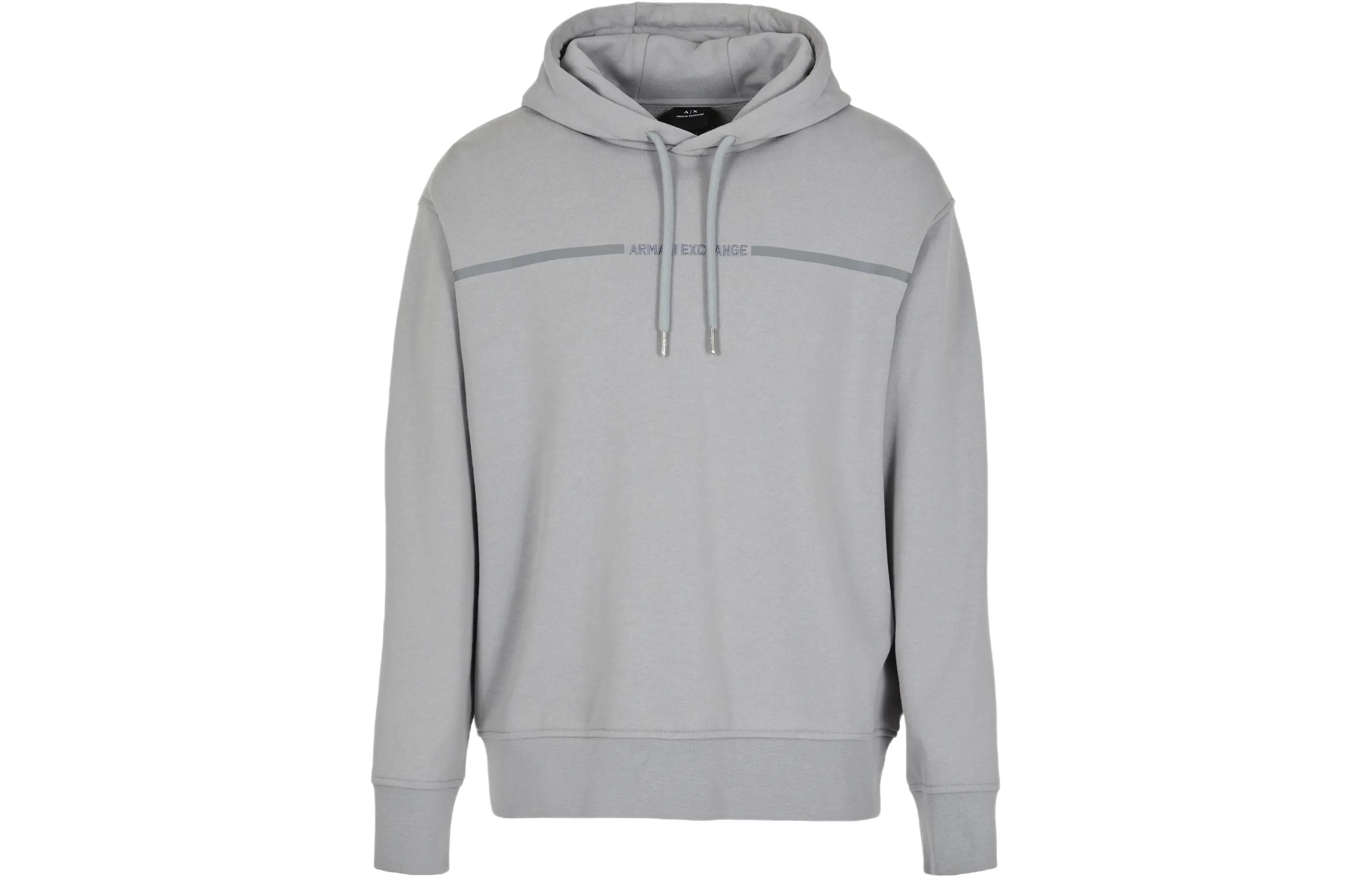 Armani Exchange SS24 Logo Embroidered Hoodie Long Sleeve Sweatshirt 3DZMLF-ZJ4XZ-1996