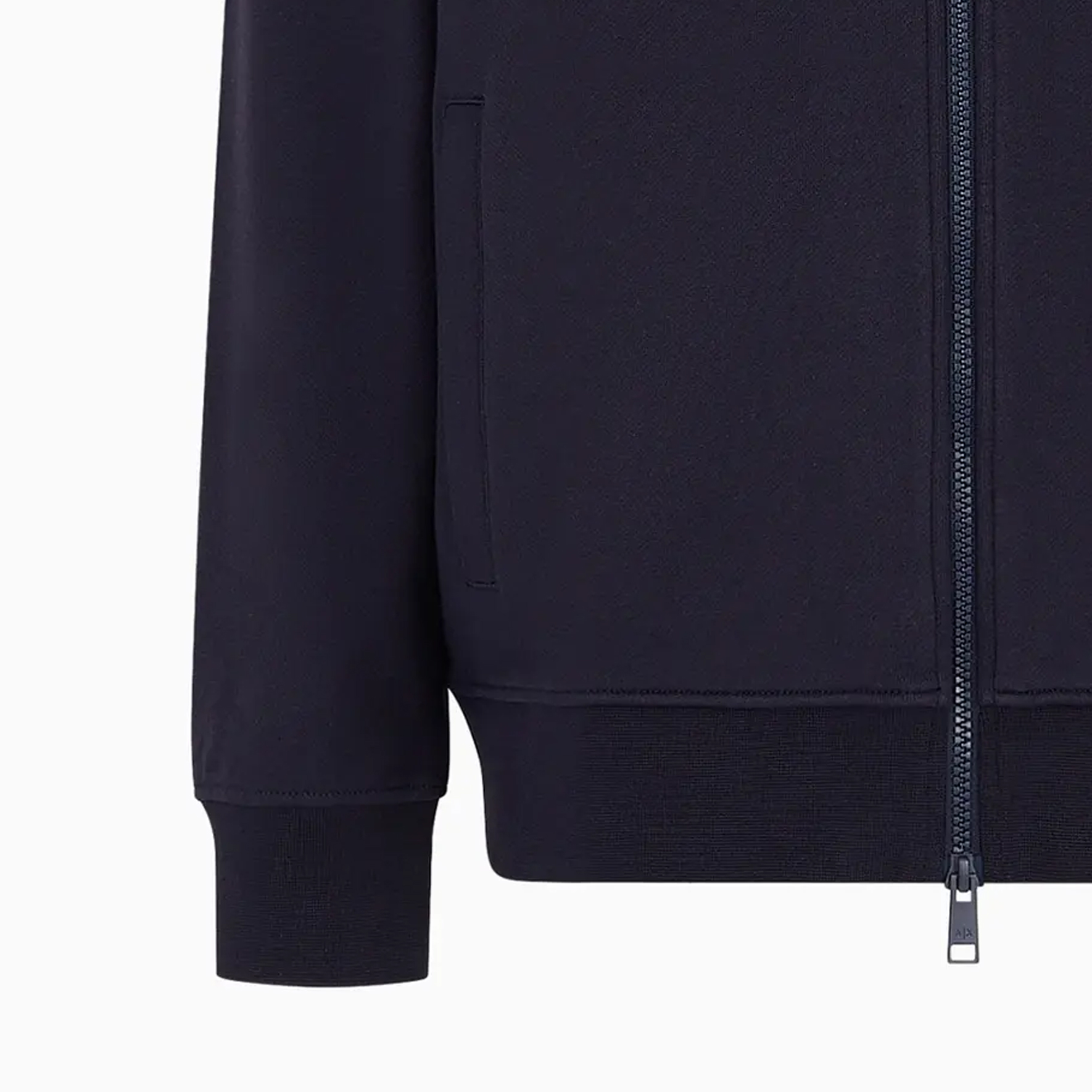 Shop Armani Exchange SS24 標誌連帽全拉鍊運動衫 3DZMHS-ZJGGZ-1792