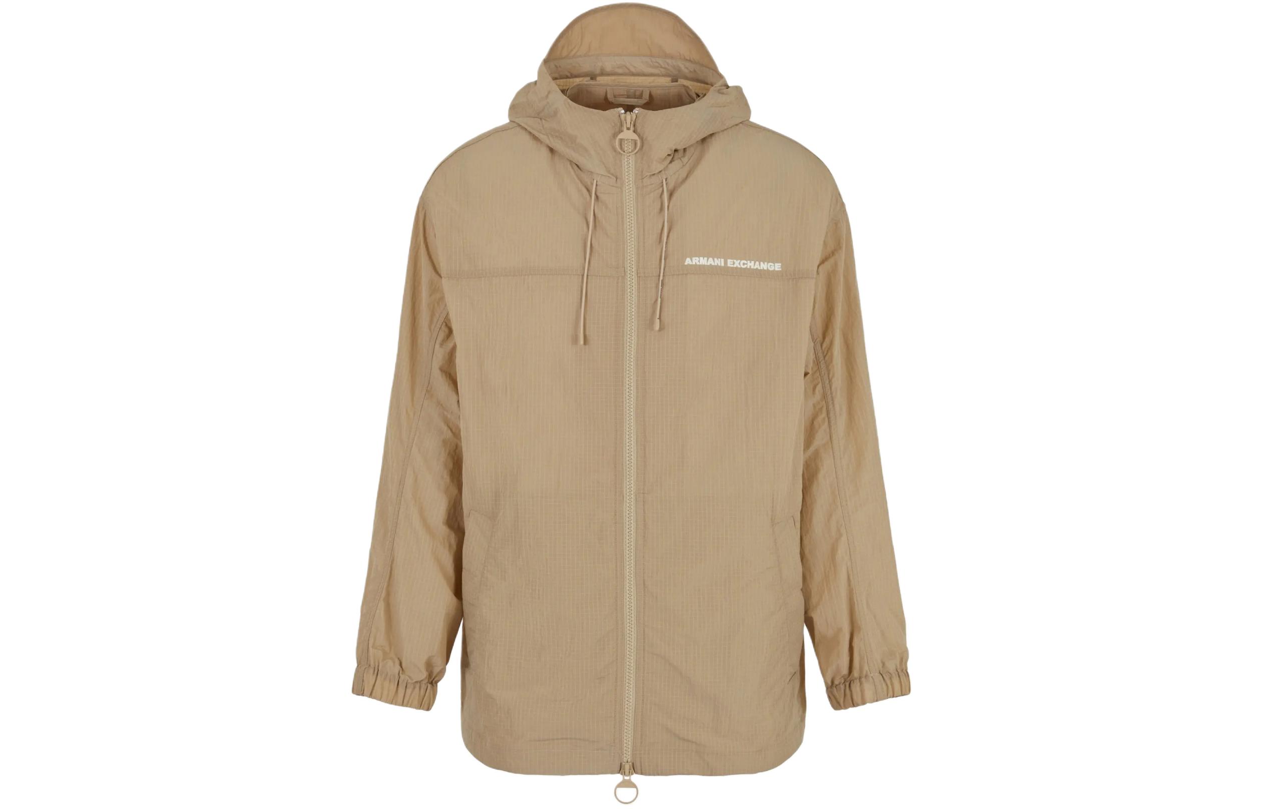 Armani Exchange SS24 Logo Loose Fit Khaki Long-Sleeve Jacket 3DZK03-ZN3NZ-1794