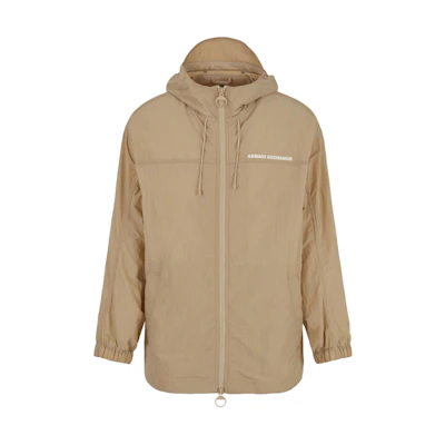Armani Exchange SS24 Logo Loose Fit Khaki Long-Sleeve Jacket 3DZK03-ZN3NZ-1794