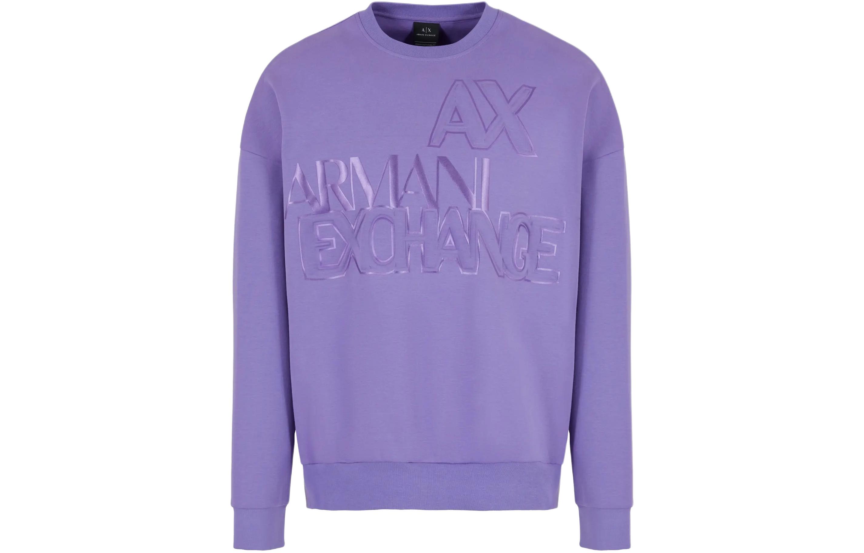 Armani Exchange SS24 Logo Print Crewneck Long-Sleeve Sweatshirt 3DZMAD-ZJMAZ-1947