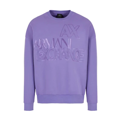 Armani Exchange SS24 Logo Print Crewneck Long-Sleeve Sweatshirt 3DZMAD-ZJMAZ-1947