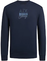 Armani Exchange SS24 Logo Print Crewneck Navy Long-Sleeve Sweatshirt 3DZMHK-ZJXRZ-65BH Armani Exchange SS24 Logo Print Crewneck Navy Long-Sleeve Sweatshirt 3DZMHK-ZJXRZ-65BH