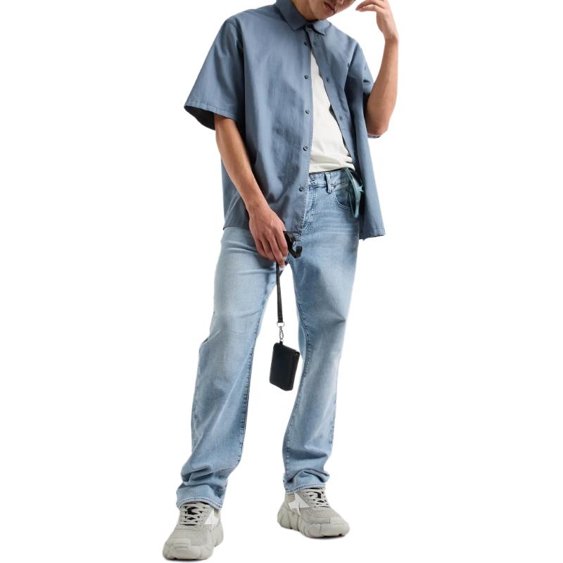 Details for ARMANI EXCHANGE SS24 男士Logo低腰直筒修身牛仔裤 浅蓝色. 3DZJ13-Z1TTZ-25EU