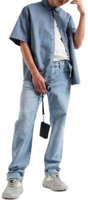 ARMANI EXCHANGE SS24 男士Logo低腰直筒修身牛仔裤 浅蓝色. 3DZJ13-Z1TTZ-25EU Details for ARMANI EXCHANGE SS24 男士Logo低腰直筒修身牛仔裤 浅蓝色. 3DZJ13-Z1TTZ-25EU