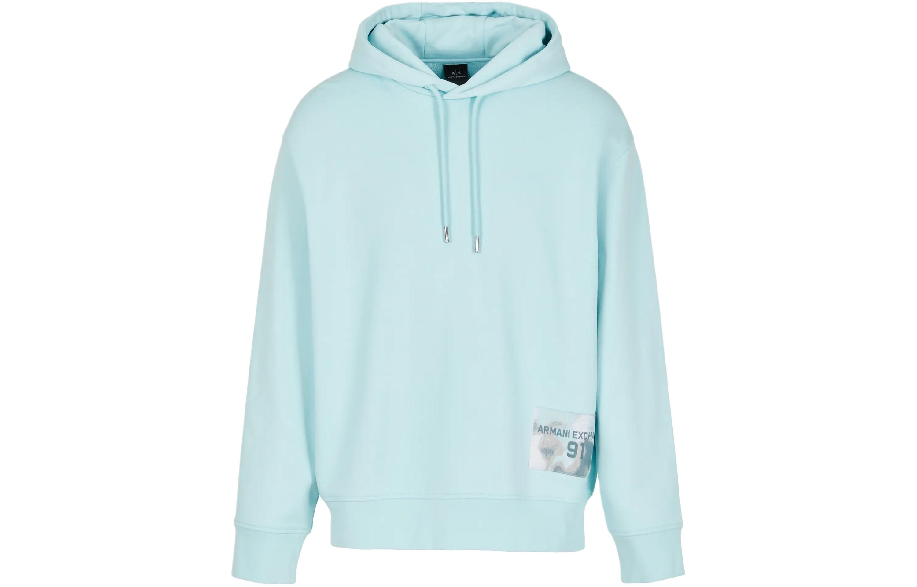 Armani Exchange SS24 Loose Fit Hoodie with Logo Patch 3DZMLE-ZJ4XZ-15CY