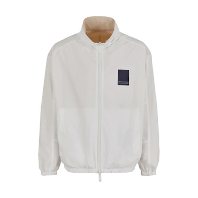 Armani Exchange SS24 Reversible Print Hooded Loose Jacket Beige 3DZB06-ZNB7Z-61AE