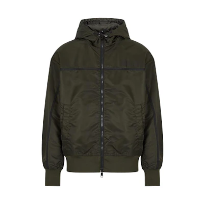 ARMANI EXCHANGE Striped Zip-Up Hoodie Jacket Men’s FW22 - Army Green. 6LZB03-ZNUSZ-1851