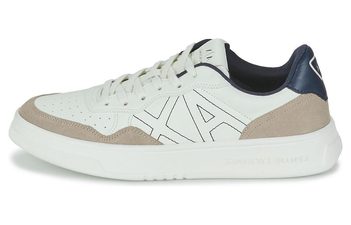 Armani Exchange Suede Low-Top Sneakers 'White'