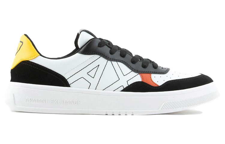 Armani Exchange Suede Low Top 'White Black Yellow' 圖 2