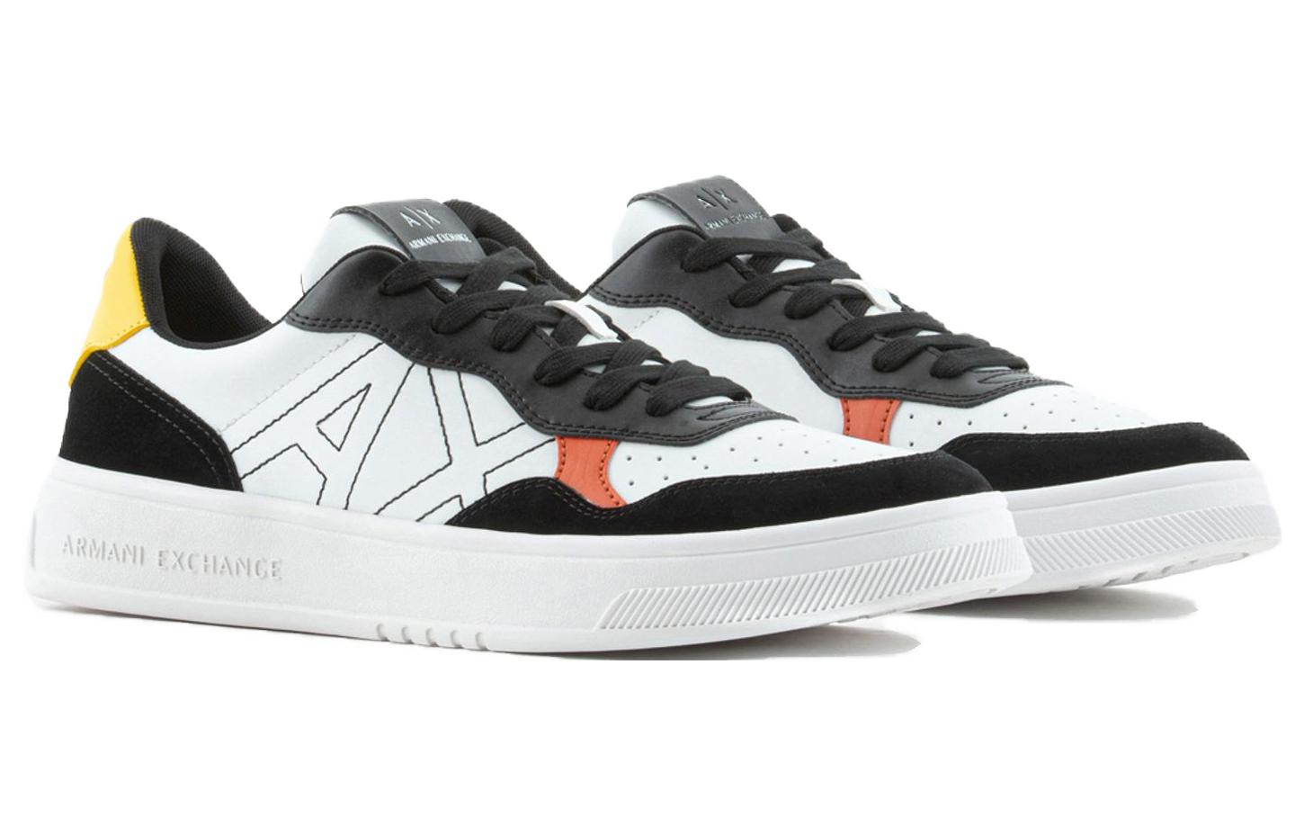 Armani Exchange Suede Low Top 'White Black Yellow' 圖 3