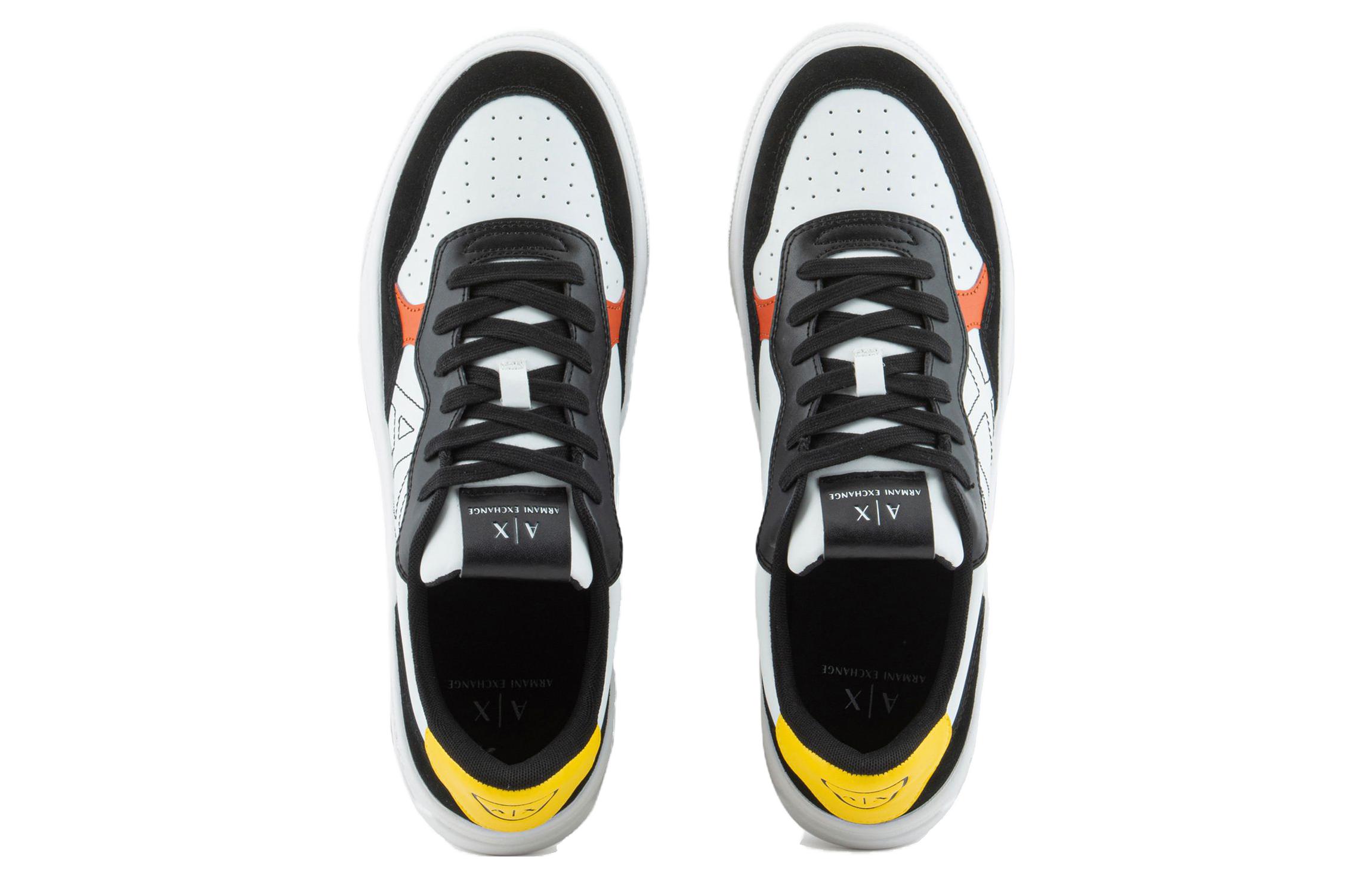 Armani Exchange Suede Low Top 'White Black Yellow' 圖 5