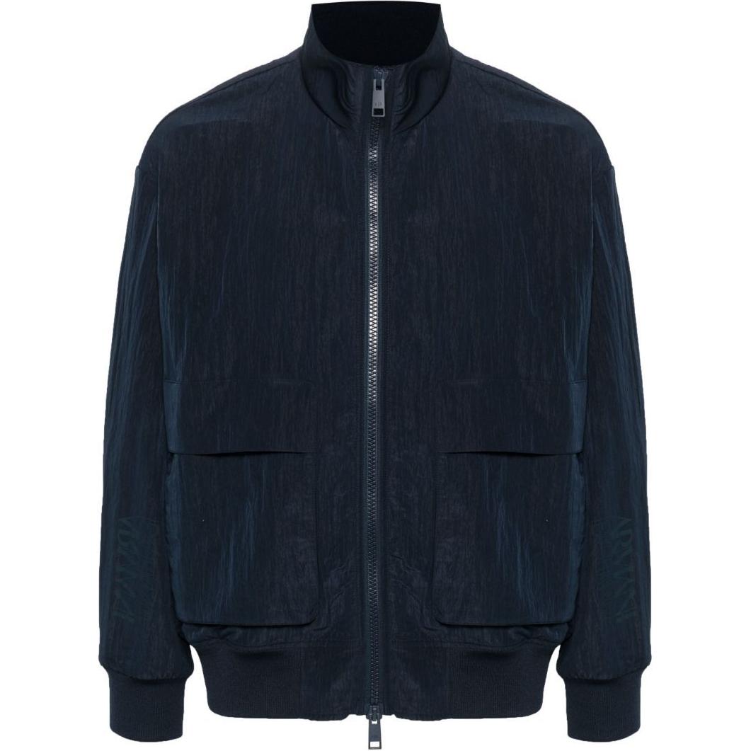 Armani Exchange Textured Solid Bomber Jacket Men’s Navy Blue 3DZB28-ZN3QZ-15BA