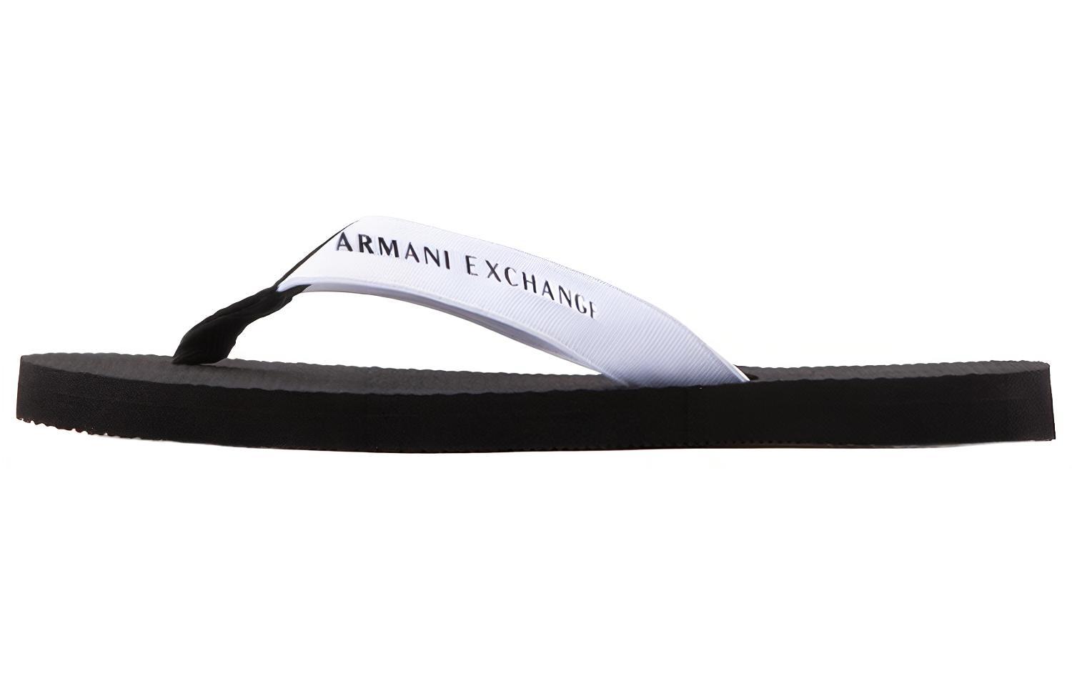 Armani Exchange Toe Post Fashion Flip Flops 'White' XUQ003XV6771R326