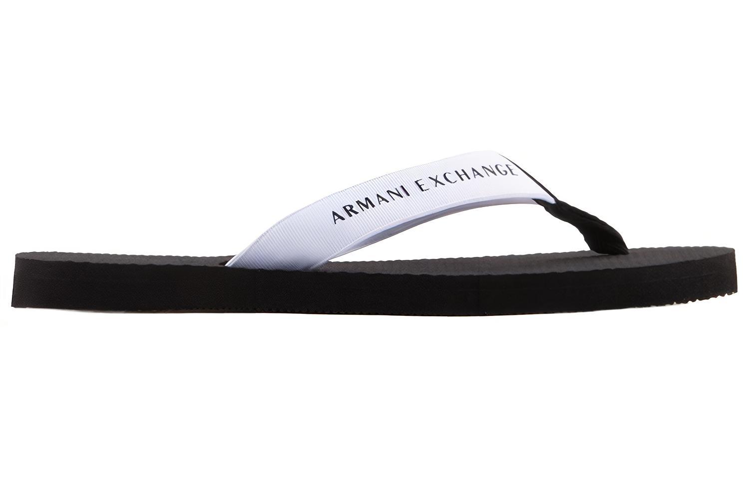 Order 아르마니 익스체인지 토 포스트 슬리퍼 (화이트) XUQ003XV6771R326