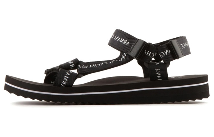 Armani Exchange Velcro Flat Fashion Sandals 'Black' XUP009XV671100002
