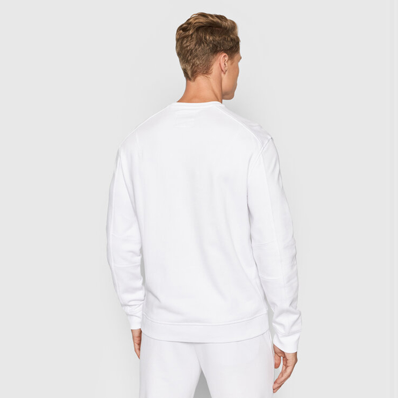 Purchase Armani Exchange White Cotton Embroidered Logo Crewneck Sweatshirt 8NZMPA-ZJ1ZZ-1100