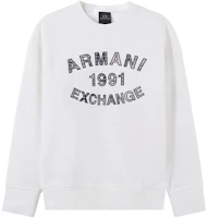Armani Exchange White Logo Embroidered Plaid Loose Fit Crewneck Sweatshirt 6RZMGA-ZJ4XZ-1116 Armani Exchange White Logo Embroidered Plaid Loose Fit Crewneck Sweatshirt 6RZMGA-ZJ4XZ-1116