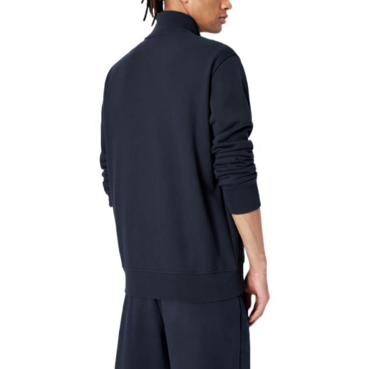 Shop ARMANI EXCHANGE x SmileyWorld FW22 笑臉標誌海軍藍可翻轉外套。 6LZMJDZ-J6HZ1-1510