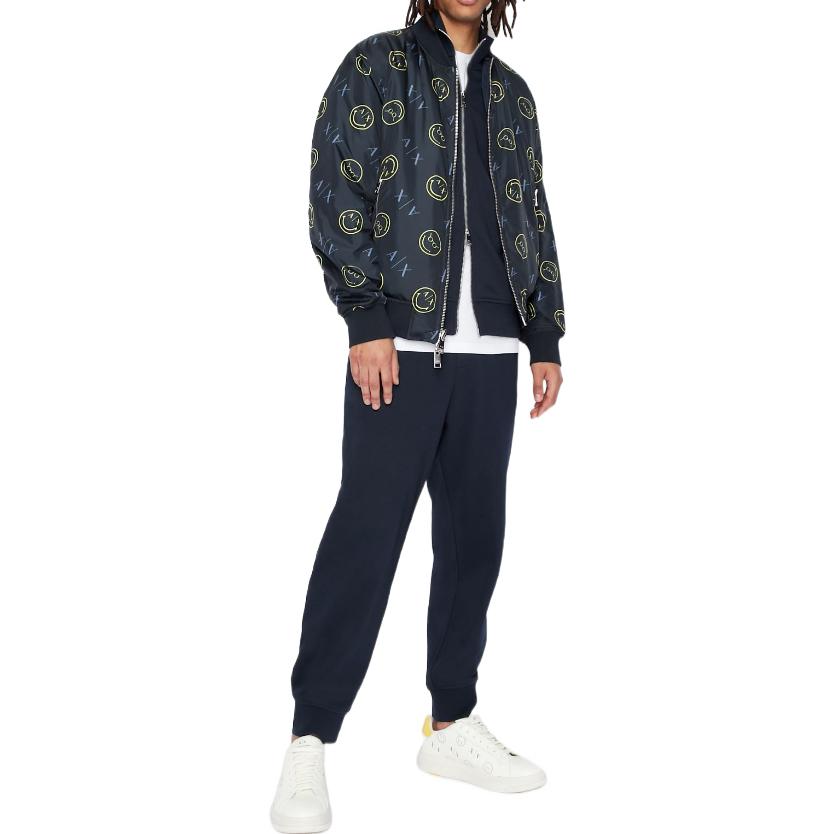 Purchase ARMANI EXCHANGE x SmileyWorld FW22 笑臉標誌海軍藍可翻轉外套。 6LZMJDZ-J6HZ1-1510