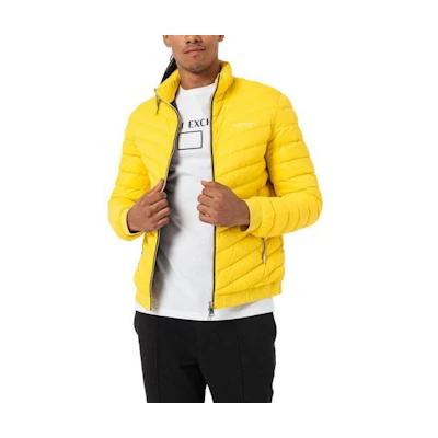Armani Exchange Yellow Solid Stand Collar Zip-Up Jacket 8NZB52-ZNW3Z-4623