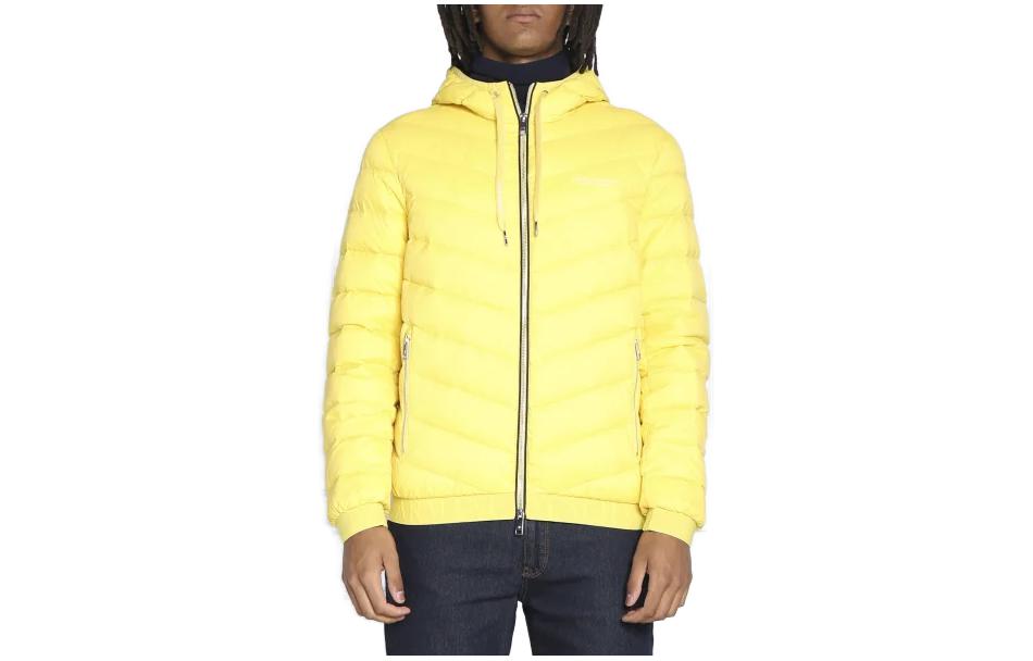 Armani Exchange Yellow Zip-Up Hoodie Jacket Long Sleeve Solid Color 8NZB53-ZNW3Z-4623
